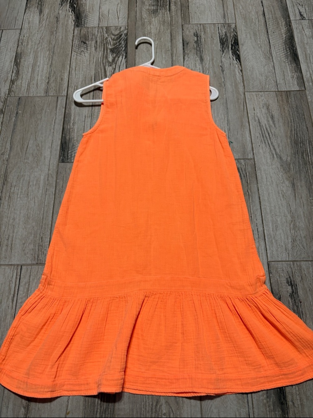 Vineyard Vines Bright Orange Sleeveless Tassel Dress - Picture 3 of 4